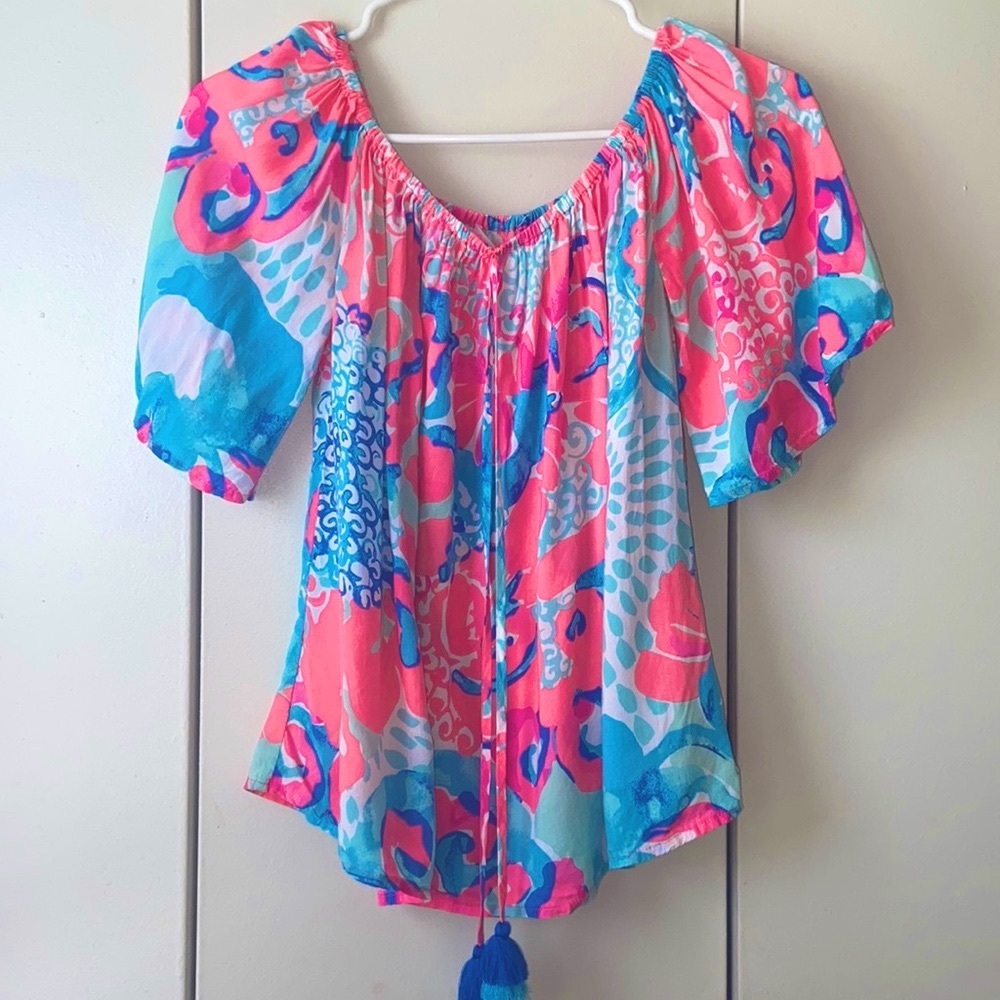 Lily Pulitzer Sain Off the Shoulder Top